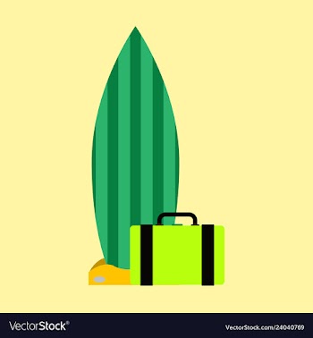 Sea surfing pattern with different type surf vector image