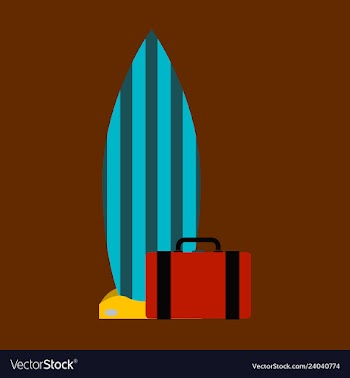 Sea surfing pattern with different type surf vector image