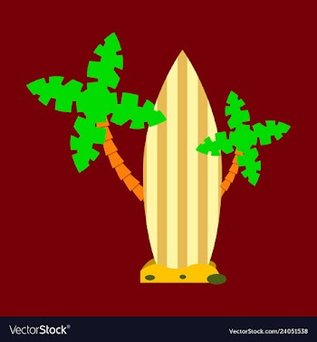 Sea surfing pattern with different type surf vector image