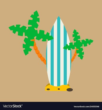 Sea surfing pattern with different type surf vector image