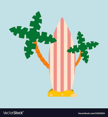Sea surfing pattern with different type surf vector image