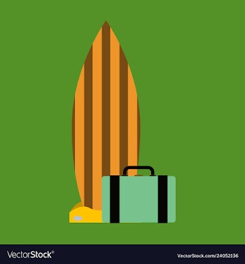 Sea surfing pattern with different type surf vector image