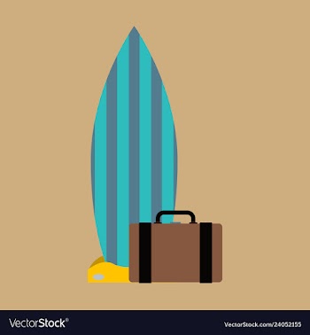 Sea surfing pattern with different type surf vector image
