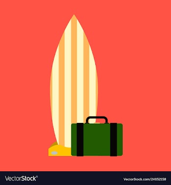 Sea surfing pattern with different type surf vector image