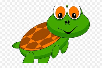 Sea Turtle Clipart Sad Cartoon - Baby Floating Turtle Oval Ornament