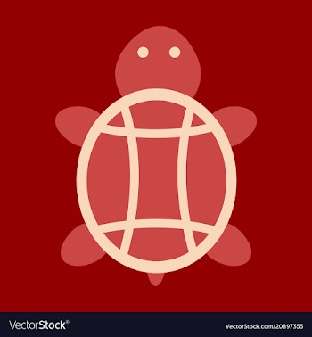 Sea turtle hand drawn turtle isolated on vector image