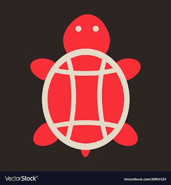 Sea turtle hand drawn turtle isolated on vector image