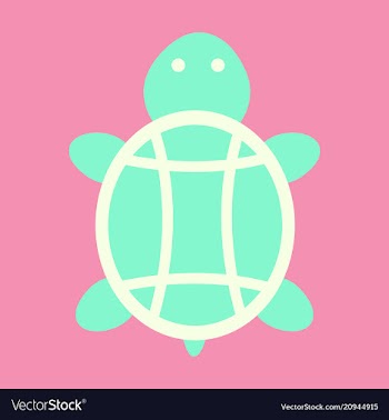 Sea turtle hand drawn turtle isolated on vector image