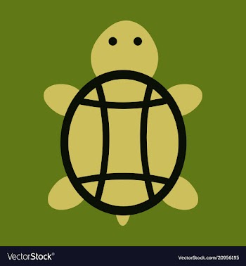 Sea turtle hand drawn turtle isolated on vector image
