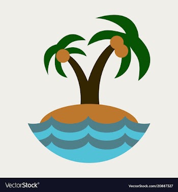 Sea view from the beach palm tree on shore vector image