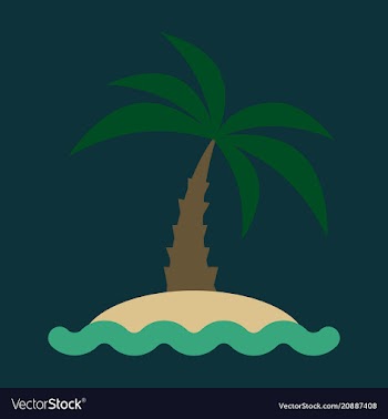 Sea view from the beach palm tree on shore vector image