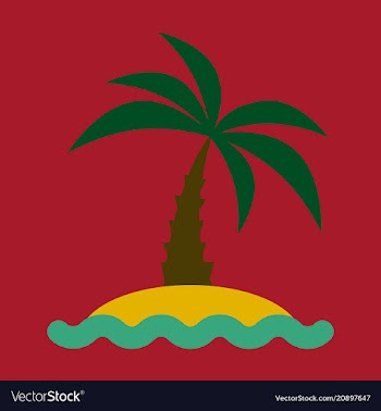 Sea view from the beach palm tree on shore vector image