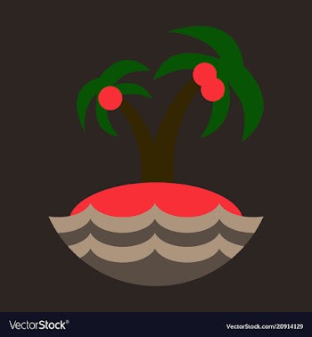 Sea view from the beach palm tree on shore vector image
