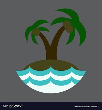 Sea view from the beach palm tree on shore vector image