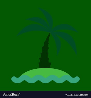 Sea view from the beach palm tree on shore vector image