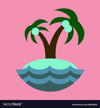 Sea view from the beach palm tree on shore vector image