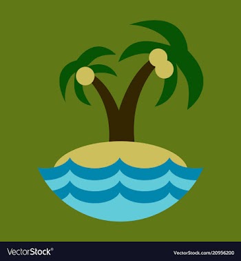 Sea view from the beach palm tree on shore vector image