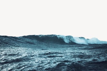 Sea wave border collage element, | Free PSD - rawpixel