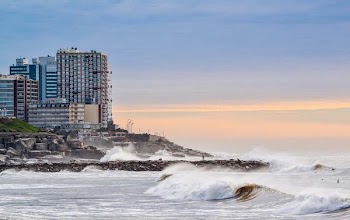 sea wave splashing in seashore