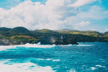 Sea Waves Crashing Against Stone