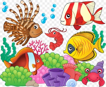 Seabed Cartoon World Ocean - Cartoon fish seabed 
