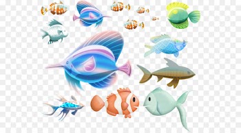 Seabed Fish Ocean Clip art - Seabed variety of fish 