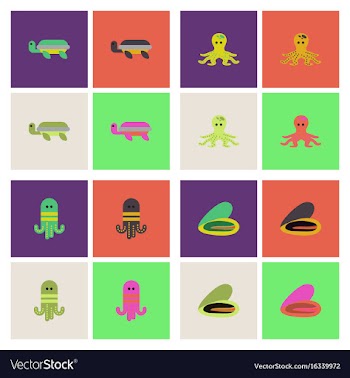 Seabed stock collection vector image