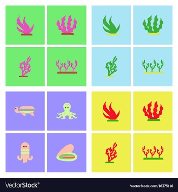 Seabed stock collection vector image