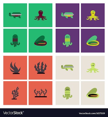 Seabed stock collection vector image