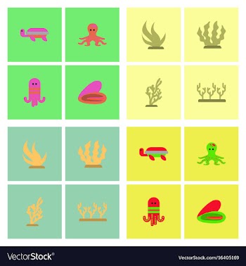 Seabed stock collection vector image