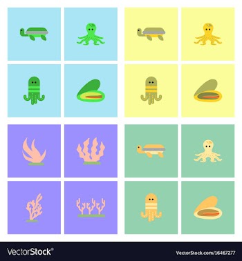 Seabed stock collection vector image