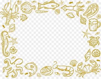 Seafood Download Restaurant - Cartoon chalk picture seafood vector material 