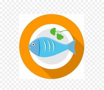 Seafood Fish Meat Icon - Blue fish vector 