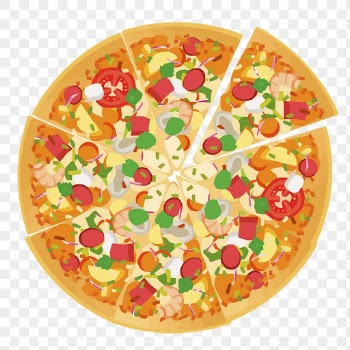 Seafood pizza png sticker illustration, | Free PNG - rawpixel