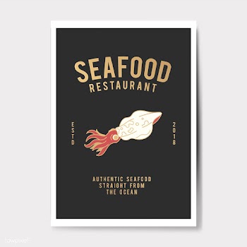 Seafood restaurant logo illustration | Free stock vector - 557970