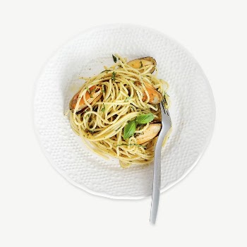 Seafood spaghetti collage element psd | Free PSD - rawpixel