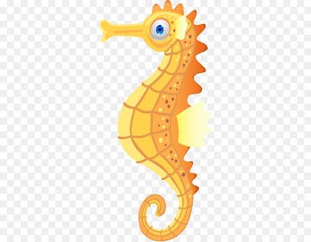 Seahorse Hippocampus Animal Clip art - Vector,Yellow hippocampus 