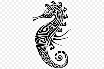 Seahorse Polynesia Tattoo Māori people - seahorse 