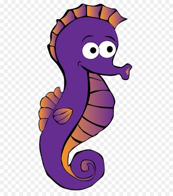 Seahorse Purple Cartoon Royalty-free Clip art - seahorse 