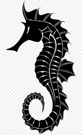 Seahorse Silhouette Clip art - seahorse 