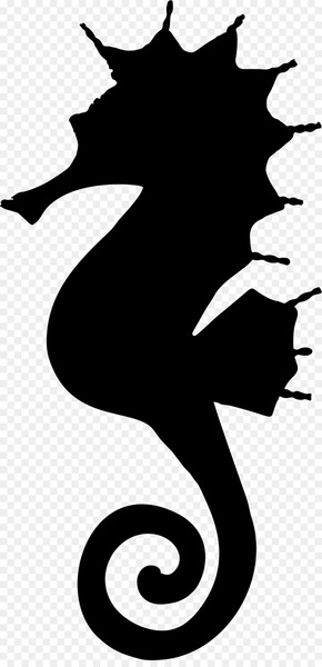 Seahorse Silhouette Clip art - seahorse 