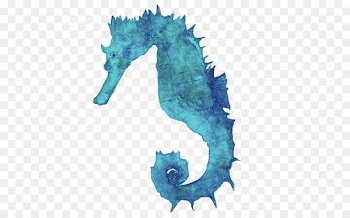 Seahorse Watercolor: Animals Watercolor painting Art - animals watercolor 