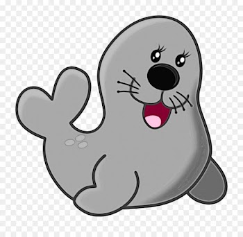 seal cartoon marine mammal earless seal