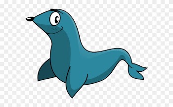 Seal Clip Art - Blue Seal Clipart