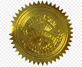 Seal Gold Sticker Paper Academic certificate - Seal 