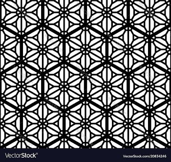 Seamles geometric ornament based kumiko vector image