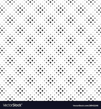 Seamless abstract black and white curved star vector image