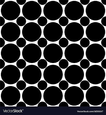 Seamless abstract black and white polka dot vector image