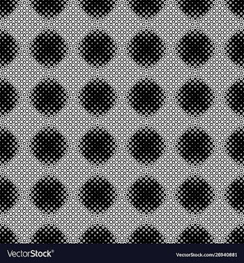 Seamless abstract black and white ring pattern vector image