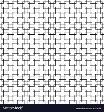 Seamless abstract black and white square grid vector image
